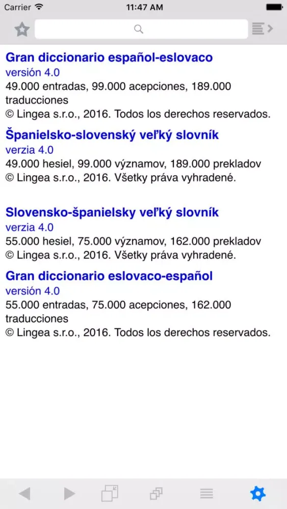 Captures d'écran de Španielsko-slovenský veľký