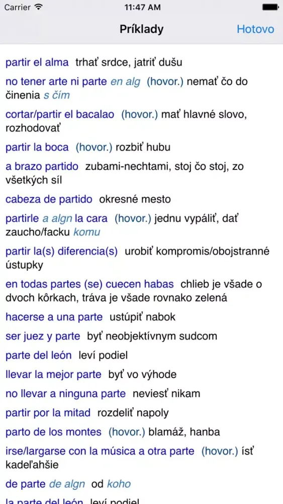 Captures d'écran de Španielsko-slovenský veľký