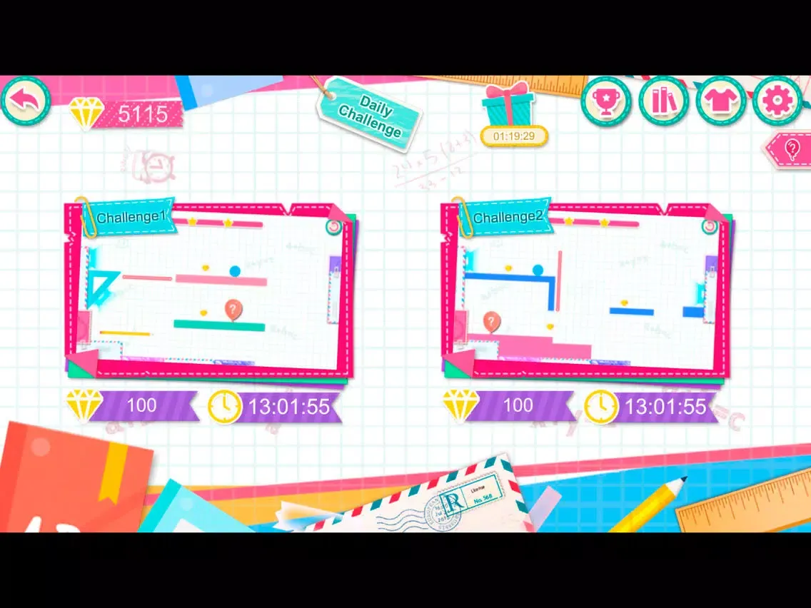 ภาพหน้าจอของ Physics Doodles - Line Puzzle iPad 