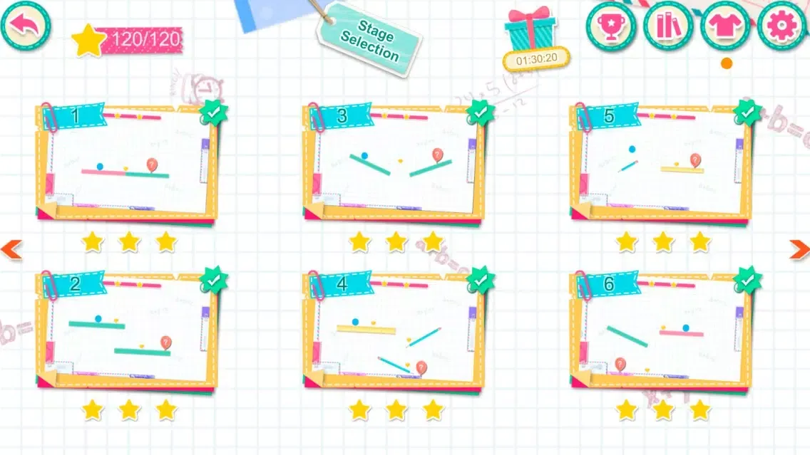 ภาพหน้าจอของ Physics Doodles - Line Puzzle