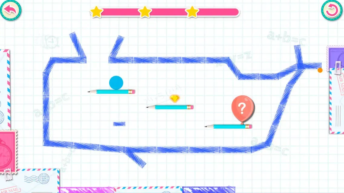 ภาพหน้าจอของ Physics Doodles - Line Puzzle