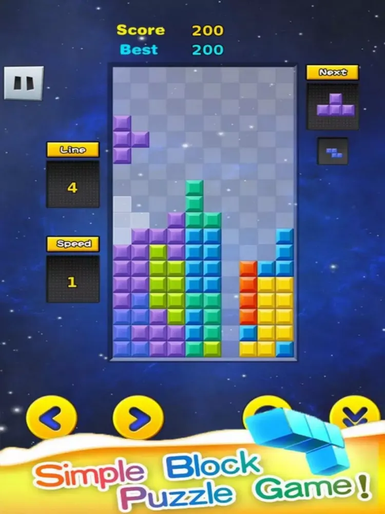 Tentris Classic Block Down iPad 应用截图