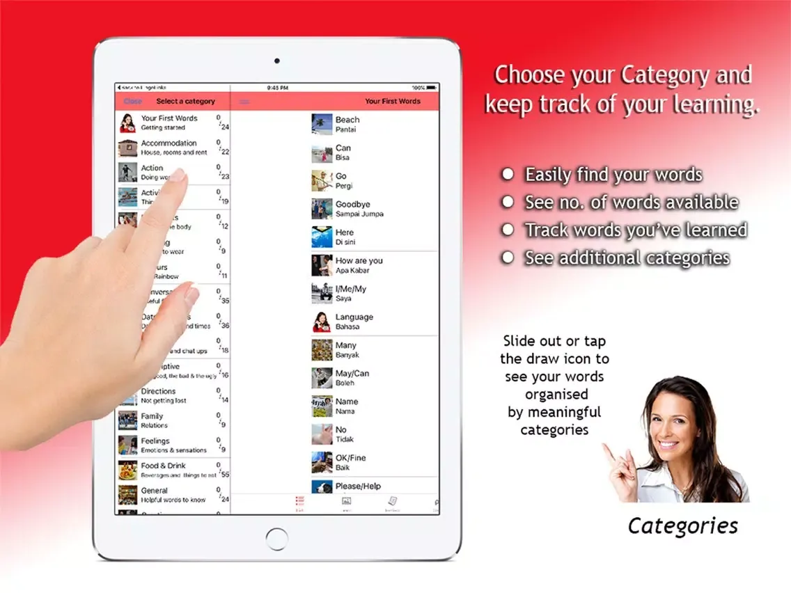 Capturas de tela do Learn Indonesian Fast with Lingo Links (PRO) iPad 