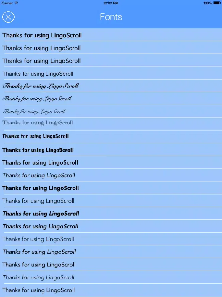 LingoScroll iPad  स्क्रीनशॉट