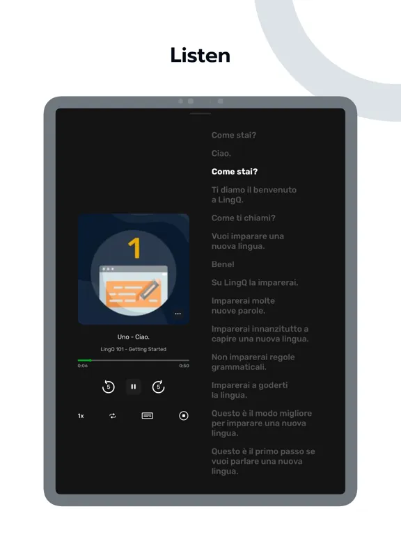 Screenshot di LingQ: Real Language Learning iPad 