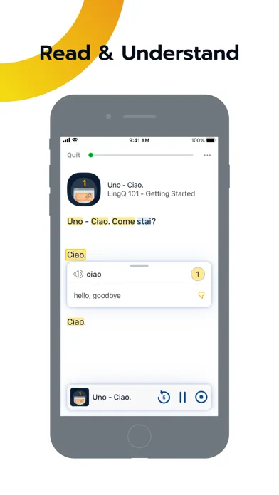 Screenshot di LingQ: Real Language Learning