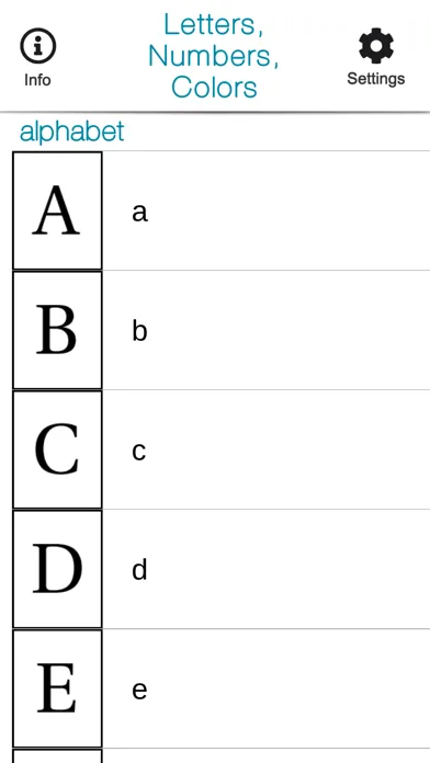 Capturas de tela do SmallTalk Letters,Number,Color