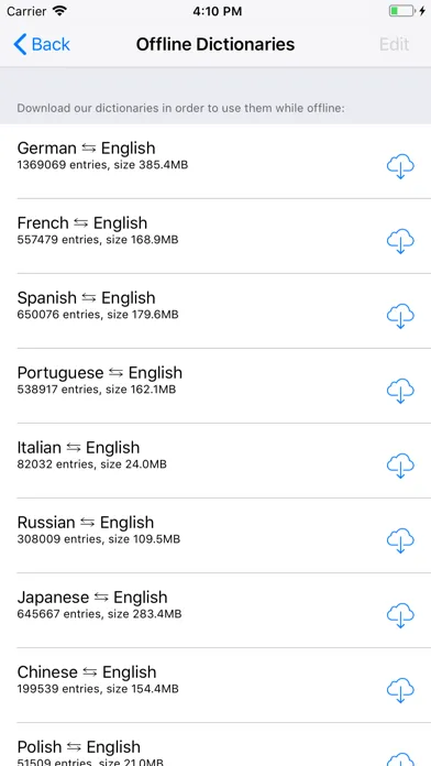Screenshot di Dictionary Linguee