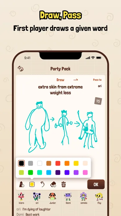 Tangkapan skrin TeleDraw: Telephone Pictionary