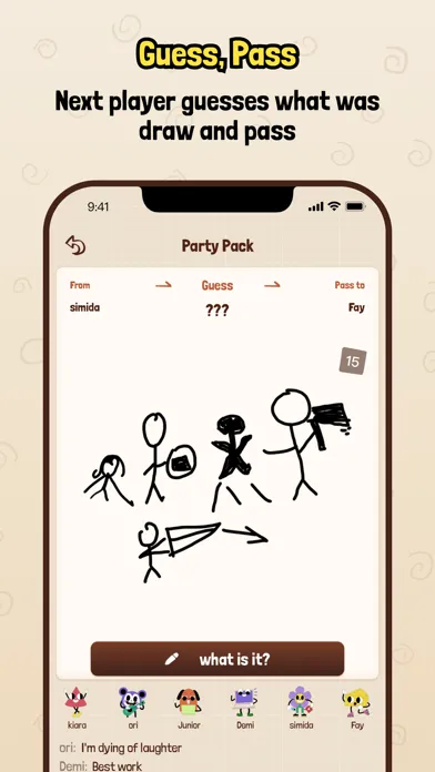 Tangkapan skrin TeleDraw: Telephone Pictionary
