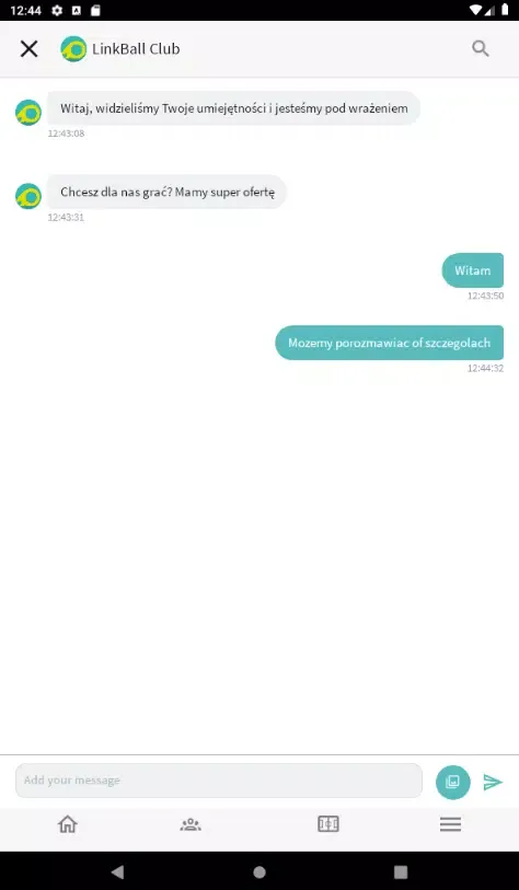 LinkBall ClubApp Demo 1 Screenshots