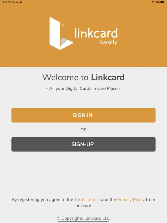 Tangkapan skrin Loyalty Digital Cards iPad 
