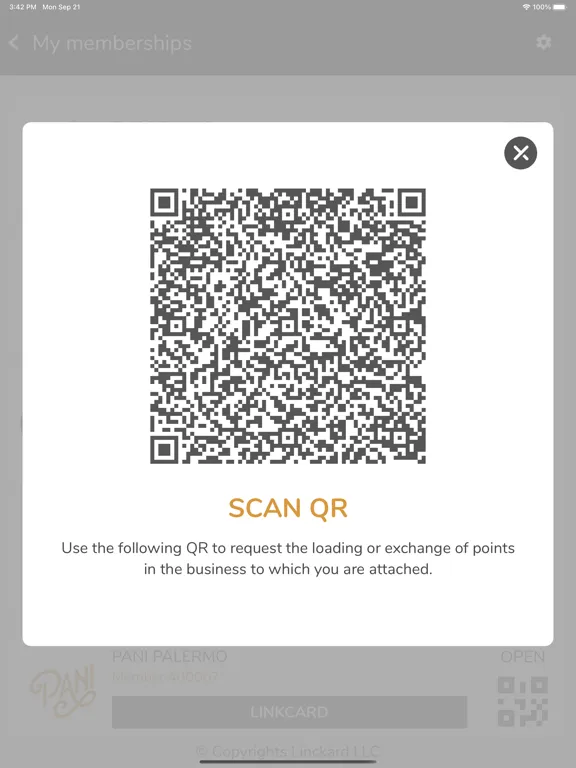 Tangkapan skrin Loyalty Digital Cards iPad 