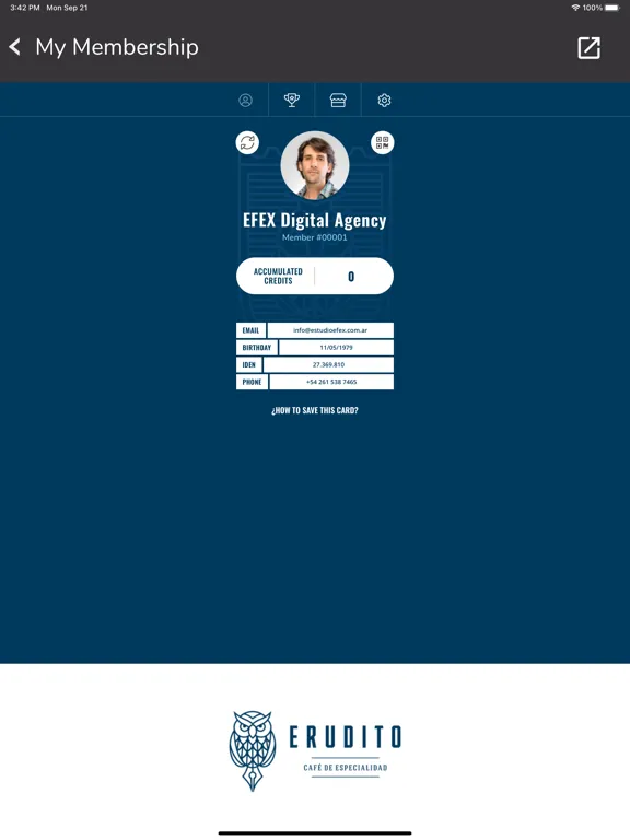 Tangkapan skrin Loyalty Digital Cards iPad 