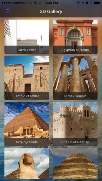 Captures d'écran de Visit Egypt