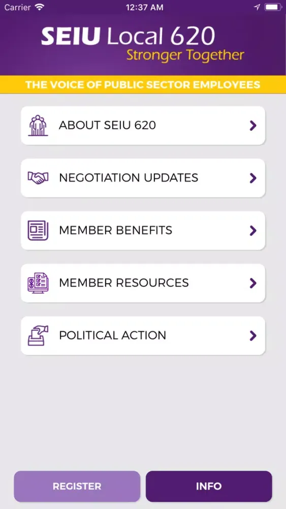 SEIU 620 Screenshots
