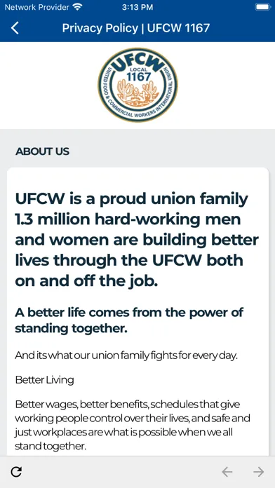 ภาพหน้าจอของ UFCW 1167