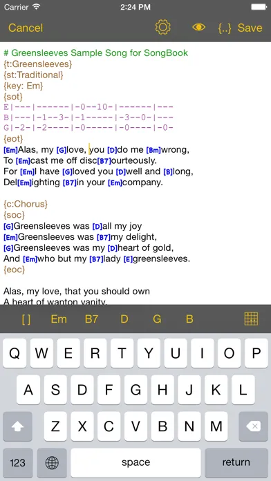 SongBook Chordpro Screenshots