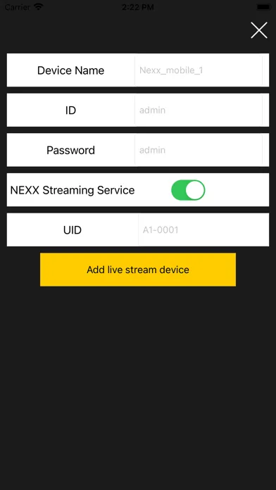 Ảnh chụp màn hình của NEXX Mobile