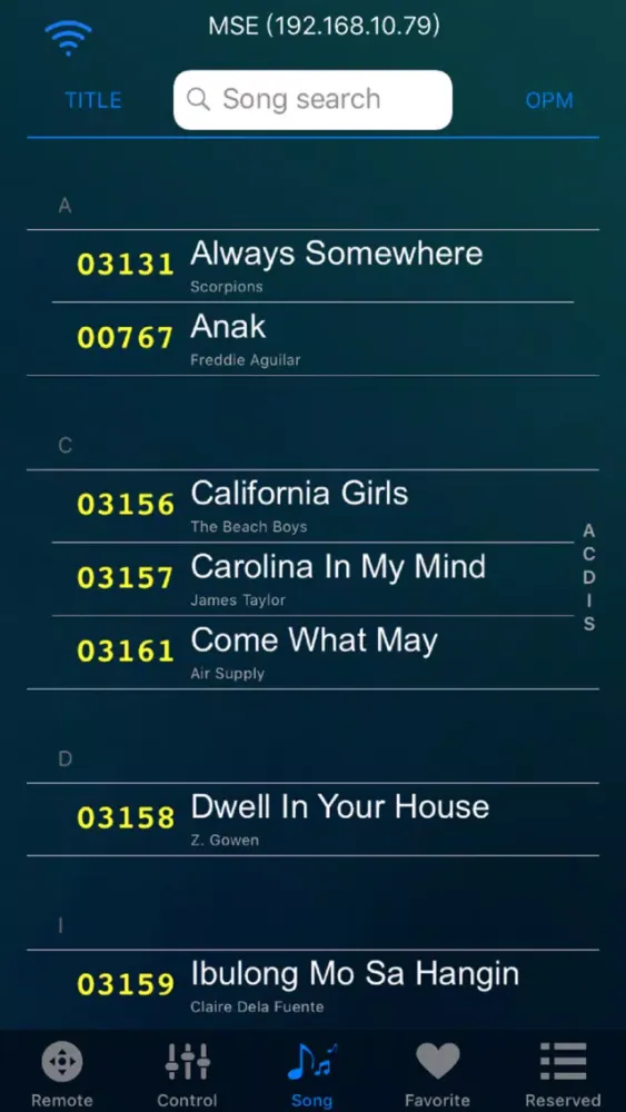 Tangkapan skrin Karaoke Console Remote