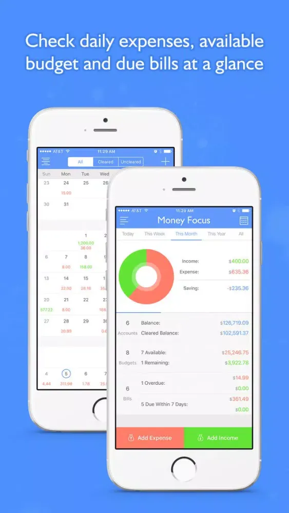 Capturas de tela do Money Focus Pro - Account, Budget and Bill Manager