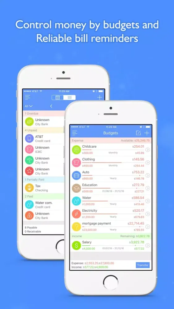 Capturas de tela do Money Focus Pro - Account, Budget and Bill Manager