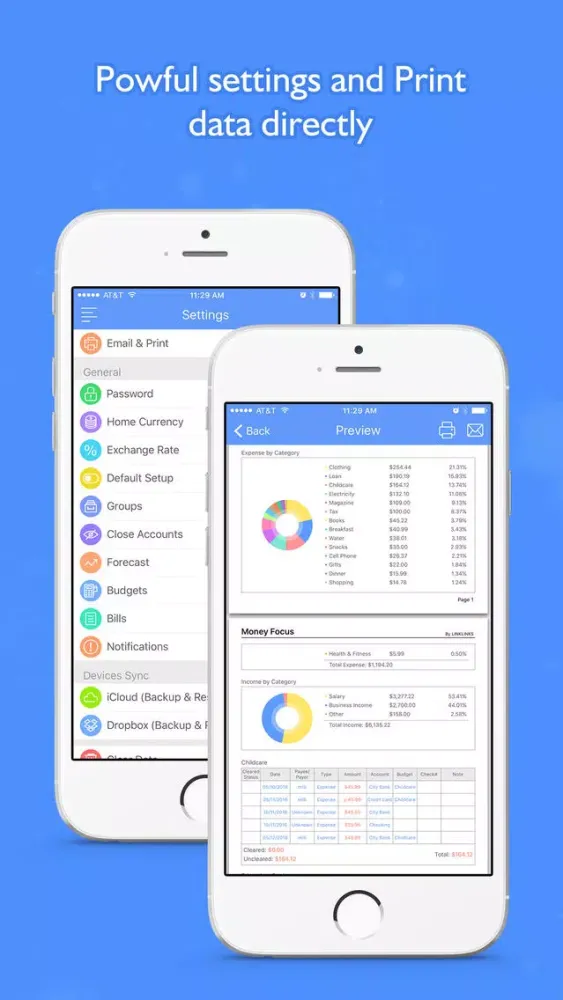 Capturas de tela do Money Focus Pro - Account, Budget and Bill Manager
