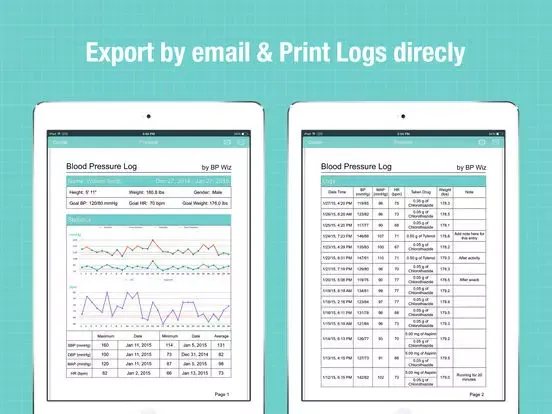 BP Wiz - Blood Pressure Log and Medication Tracker iPad  Screenshots