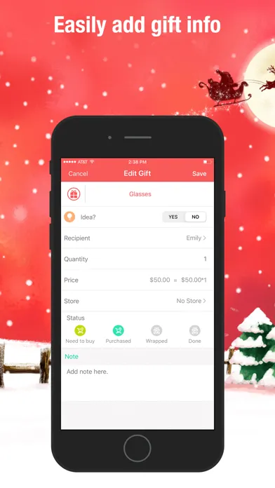 Ảnh chụp màn hình của Christmas Planner.