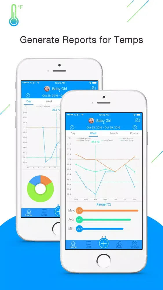 Capturas de pantalla de Fever Tracker Pro - Body Temperature Manager & Log