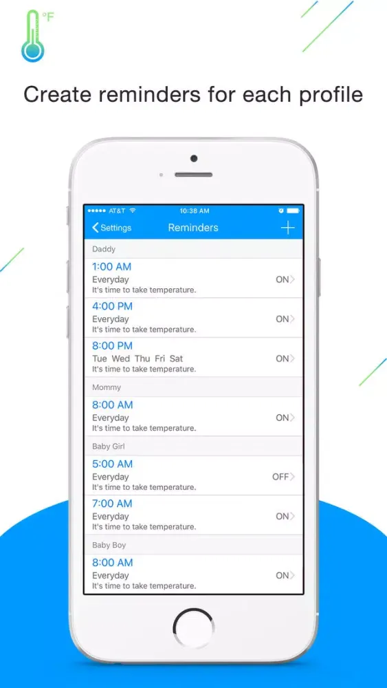 Capturas de pantalla de Fever Tracker Pro - Body Temperature Manager & Log