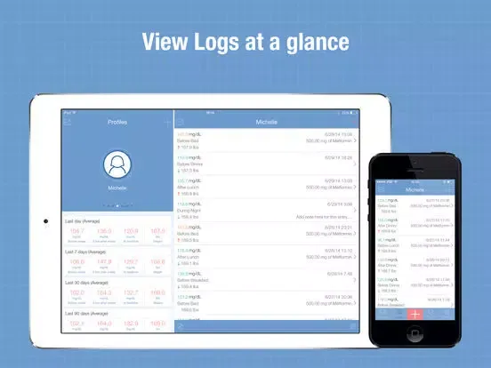 Glucose Wiz Pro - Blood Sugar Log and Pill Tracker iPad  Screenshots