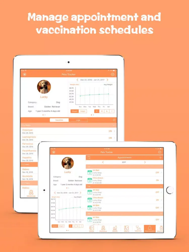 Capturas de pantalla de Pets Tracker Pro - Pet’s Activity & Health Manager iPad 