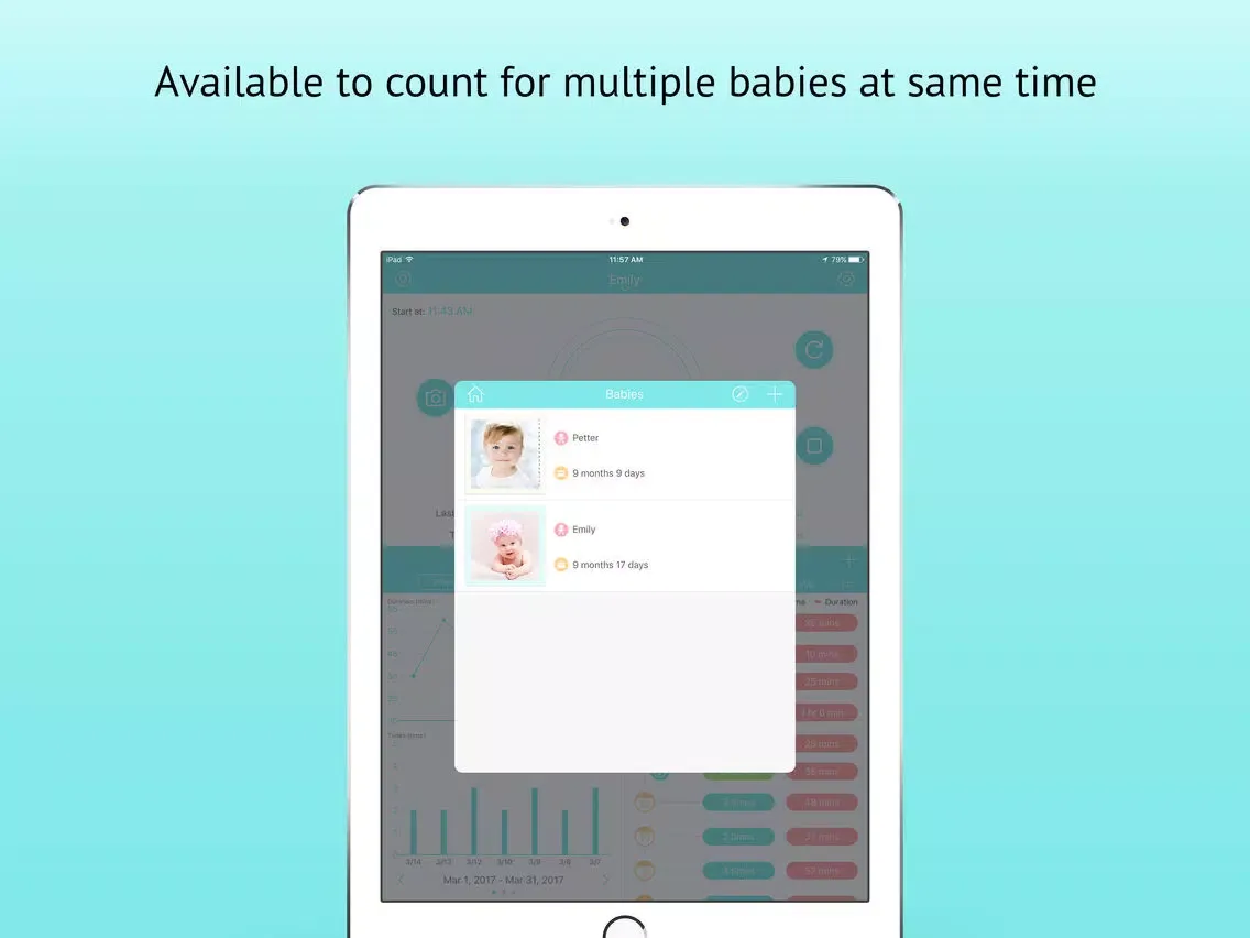 Tummy Time Tracker Pro - Improve Baby Coordination iPad  স্ক্রিনশট