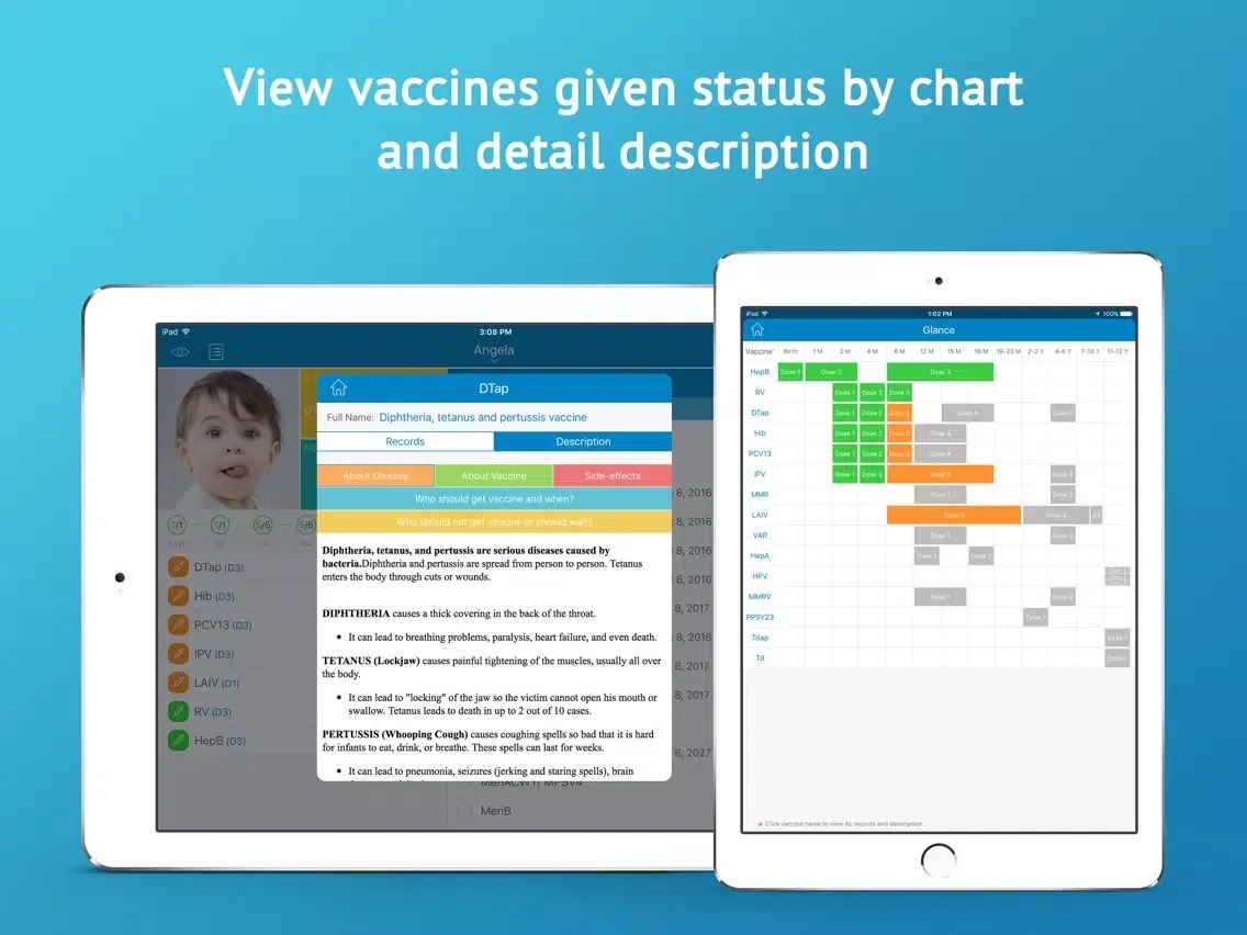 Vaccines Log Pro - Vaccination Reminder & Tracker iPad  سکرین شاٹس