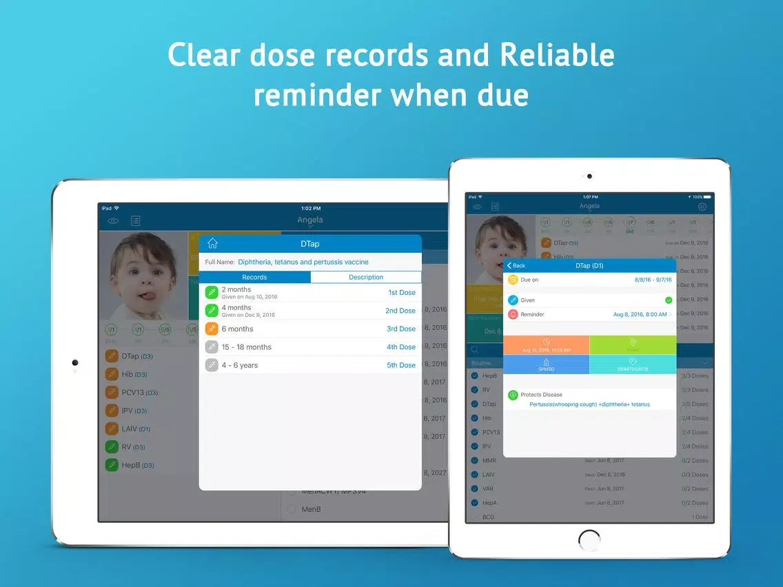 Vaccines Log Pro - Vaccination Reminder & Tracker iPad  سکرین شاٹس