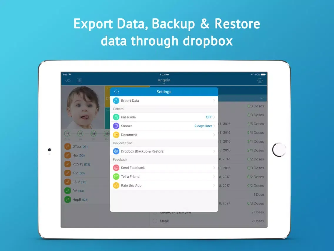 Vaccines Log Pro - Vaccination Reminder & Tracker iPad  سکرین شاٹس