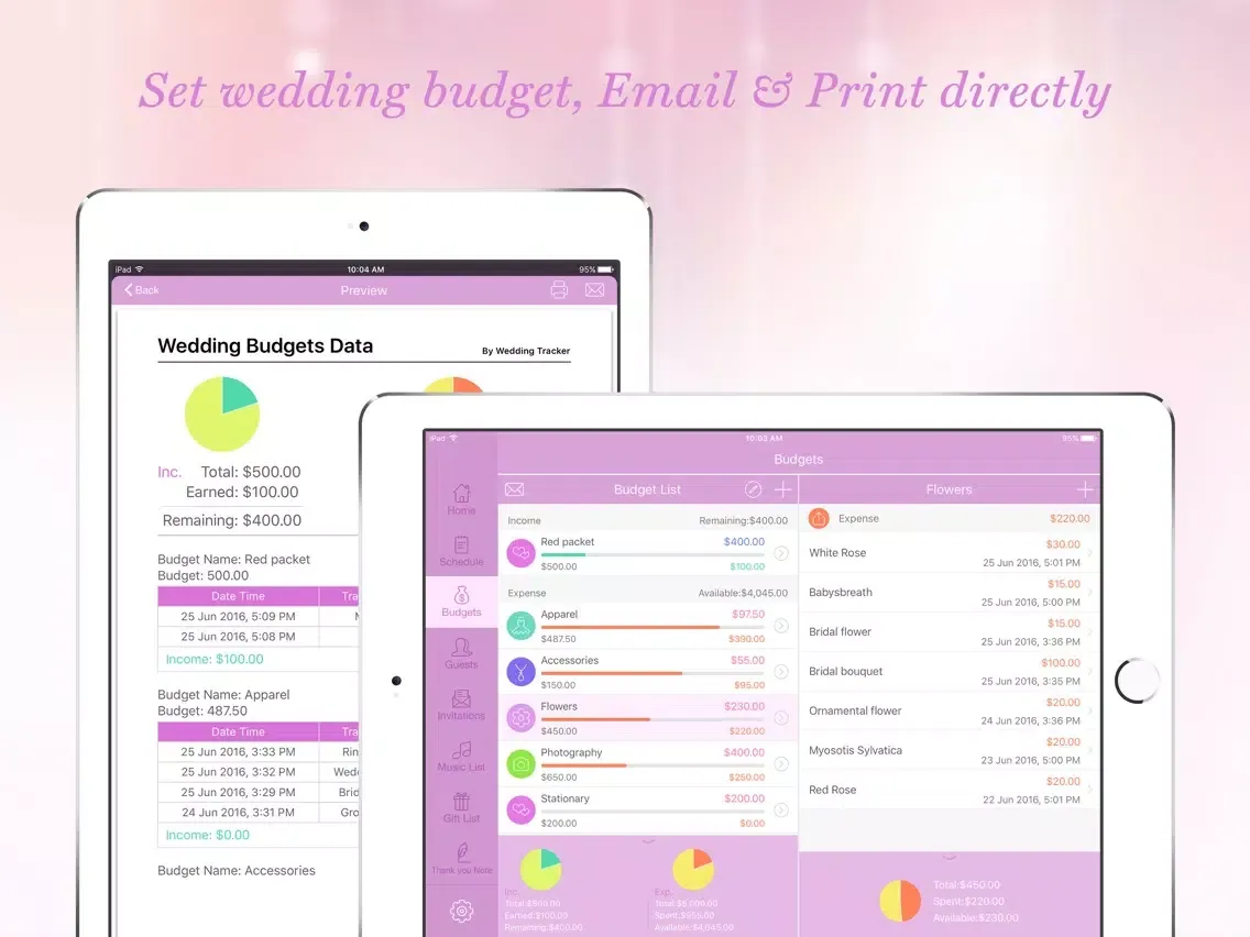 Captures d'écran de Wedding Tracker Pro- Wedding Countdown & Todo List iPad 