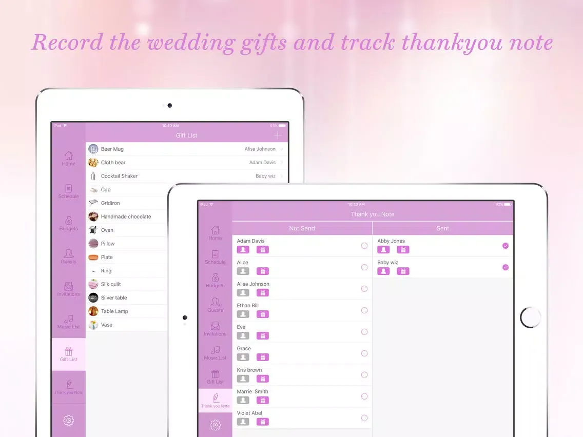 Captures d'écran de Wedding Tracker Pro- Wedding Countdown & Todo List iPad 