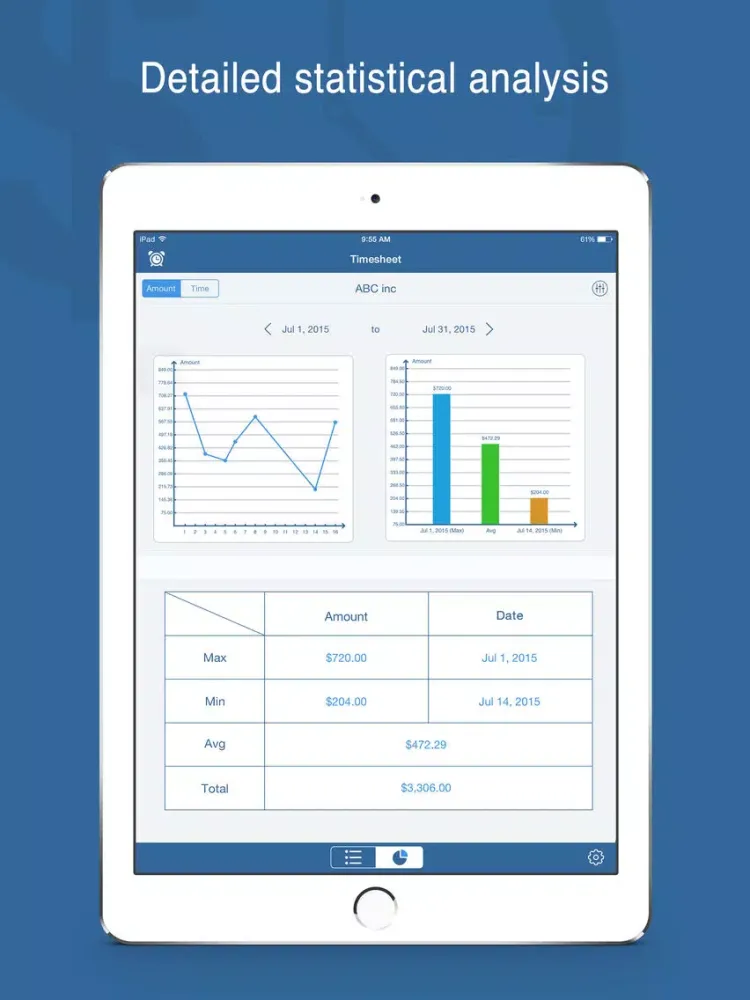 صور Worktime Tracker Pro - Timesheet & Billing Manager iPad 