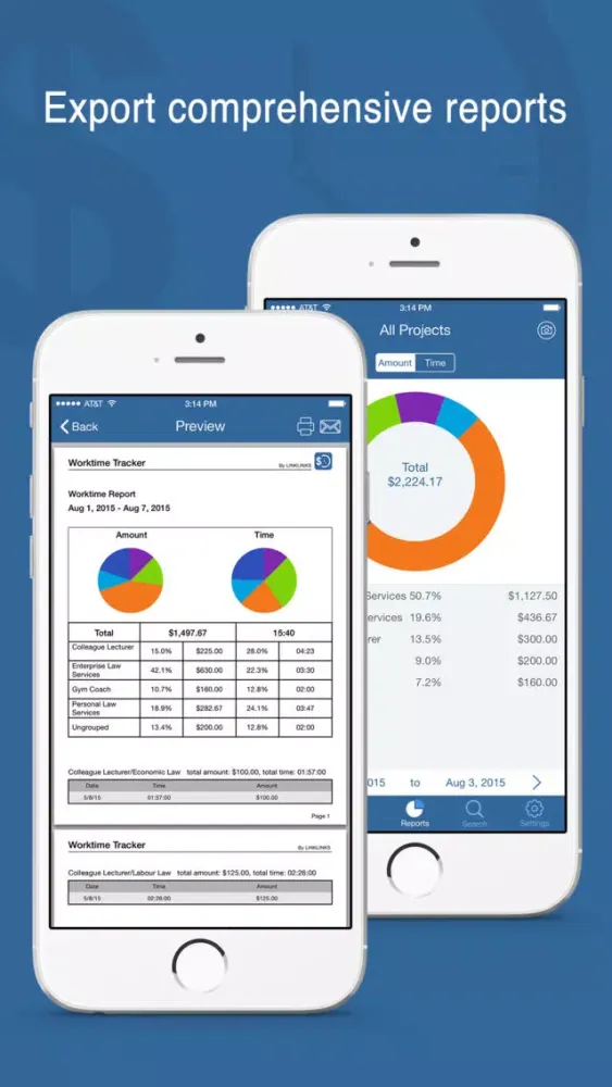 صور Worktime Tracker Pro - Timesheet & Billing Manager