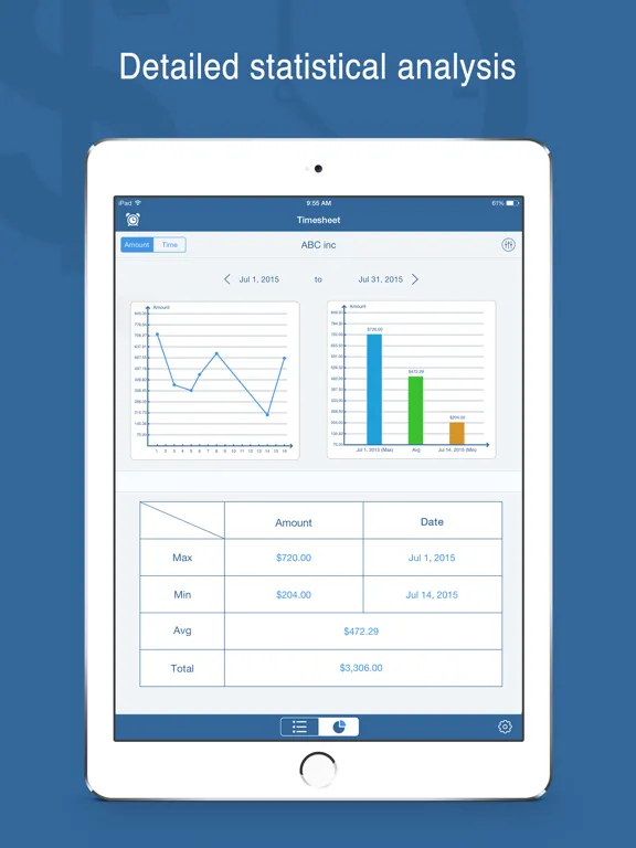 Tangkapan layar Worktime Tracker Pro iPad 