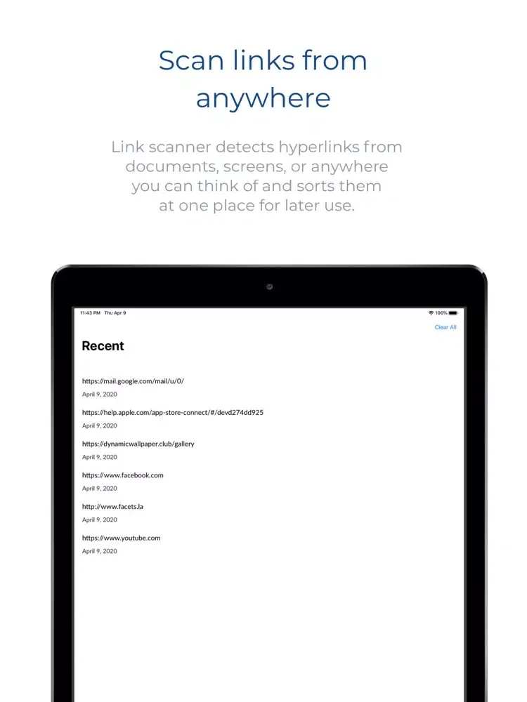 Capturas de tela do Link Scanner - Scan Hyperlinks iPad 