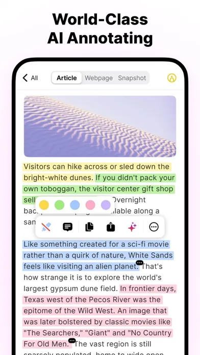 ภาพหน้าจอของ Cubox: AI Reader & Highlight