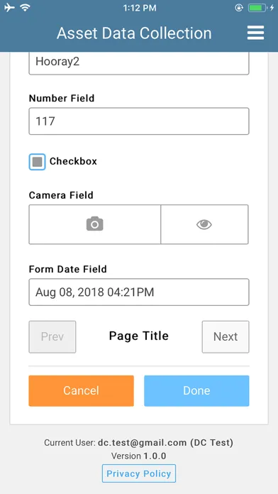 Capturas de pantalla de Asset Data Collection