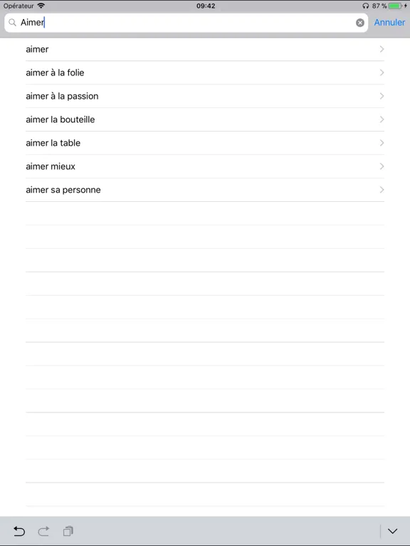 Dictionnaire Linternaute iPad  Screenshots