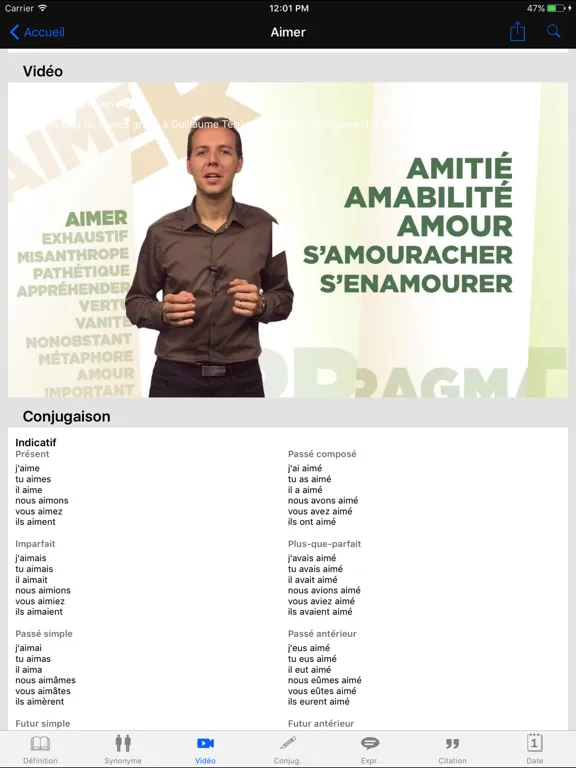 Dictionnaire Linternaute iPad  Screenshots