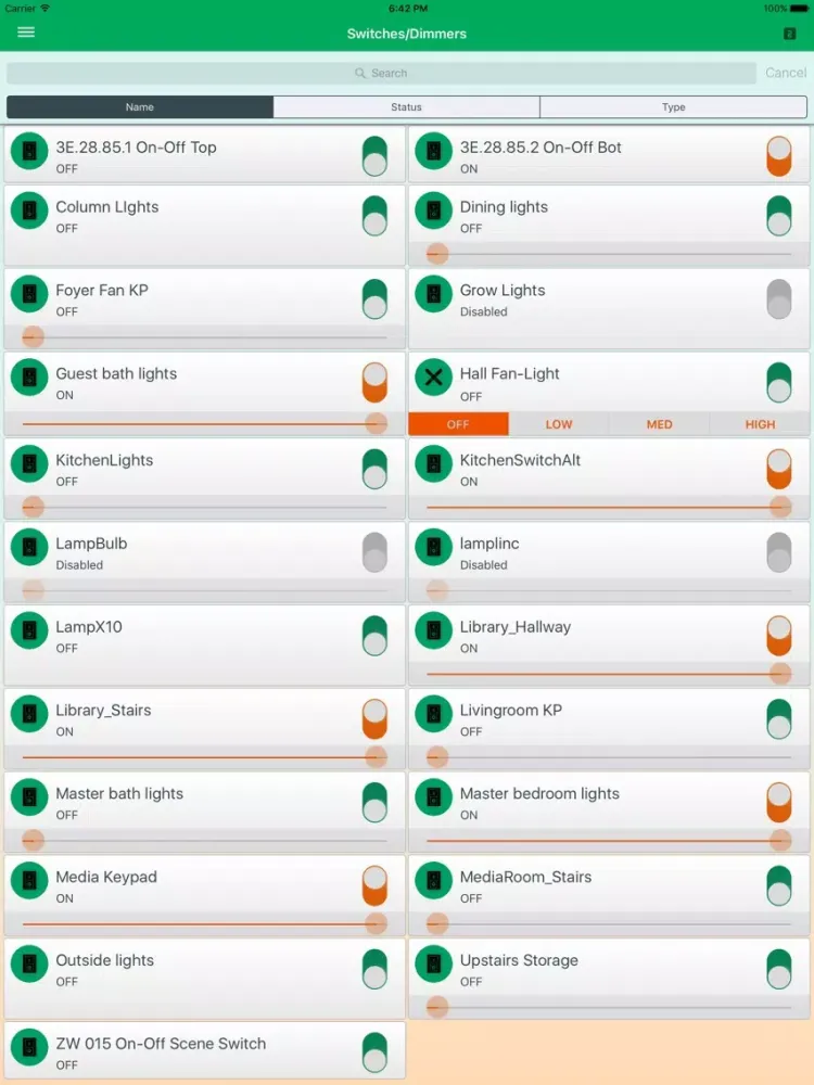 Agave ISY Controller iPad  Screenshots