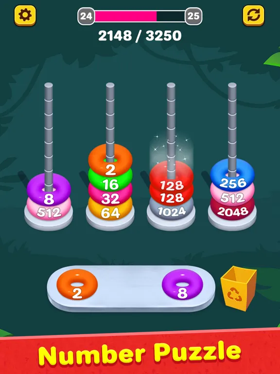 Merge Number - Stack It Game iPad Ekran Görüntüleri