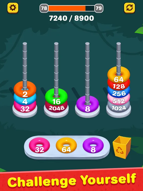Merge Number - Stack It Game iPad Ekran Görüntüleri